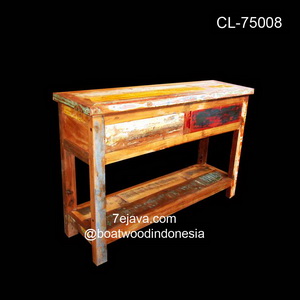 recycled boatwood console